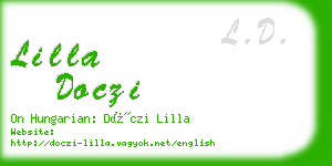 lilla doczi business card